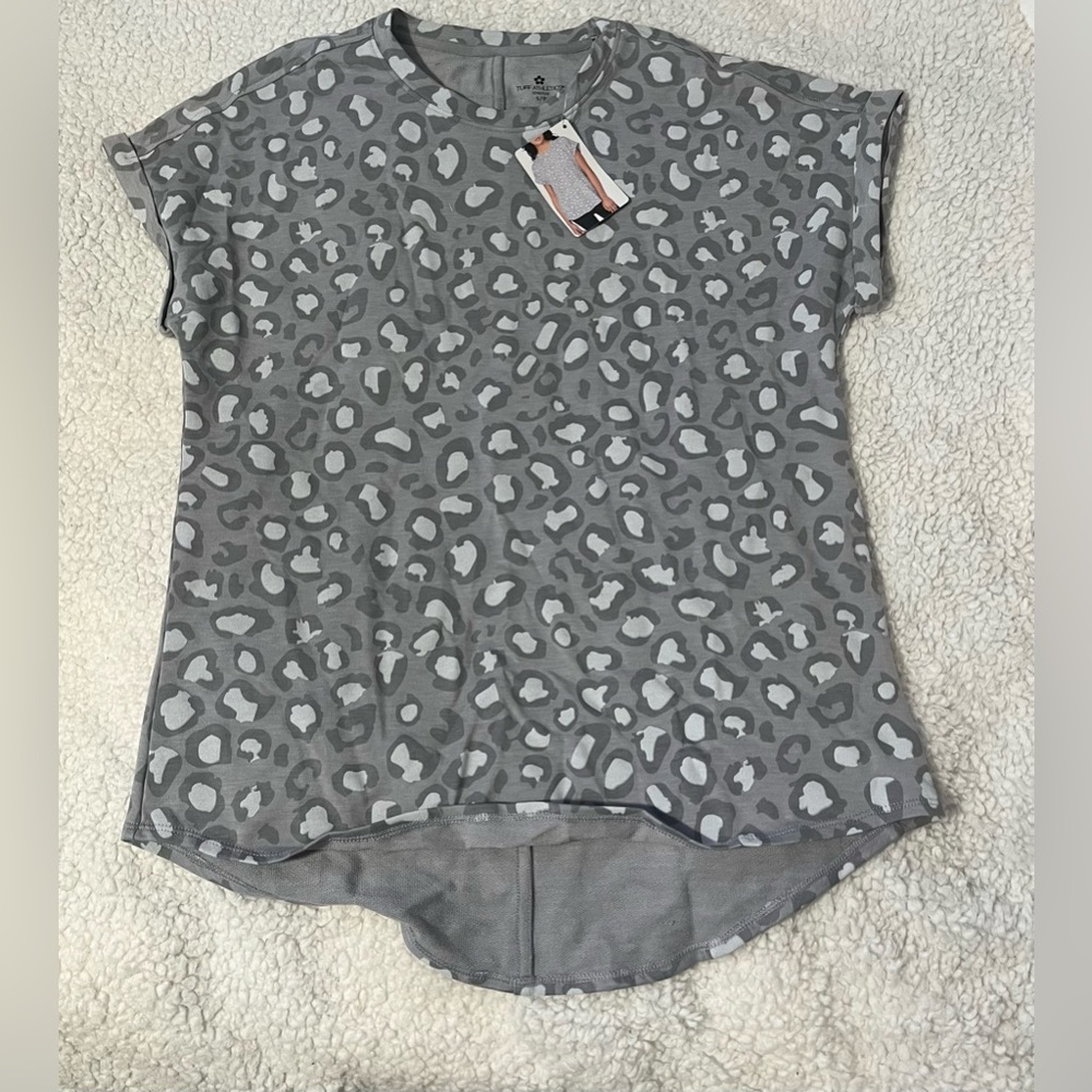NWT Tuff Athletics cheetah print shirt